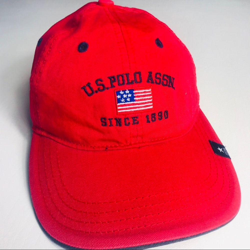US POLO ASSN. Logo American Flag Dad Cap